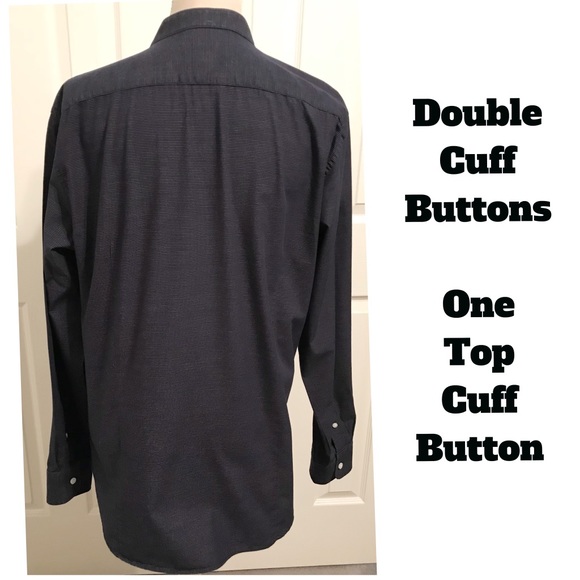 Banana Republic, Navy Tailored Fit Buttoned Shirt - Picture 3 of 4